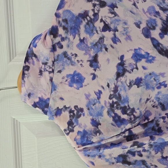 Isabel Marant Robe Fergie Silk Asymmetric Floral Dress Blue Size 40 - Picture 7 of 17